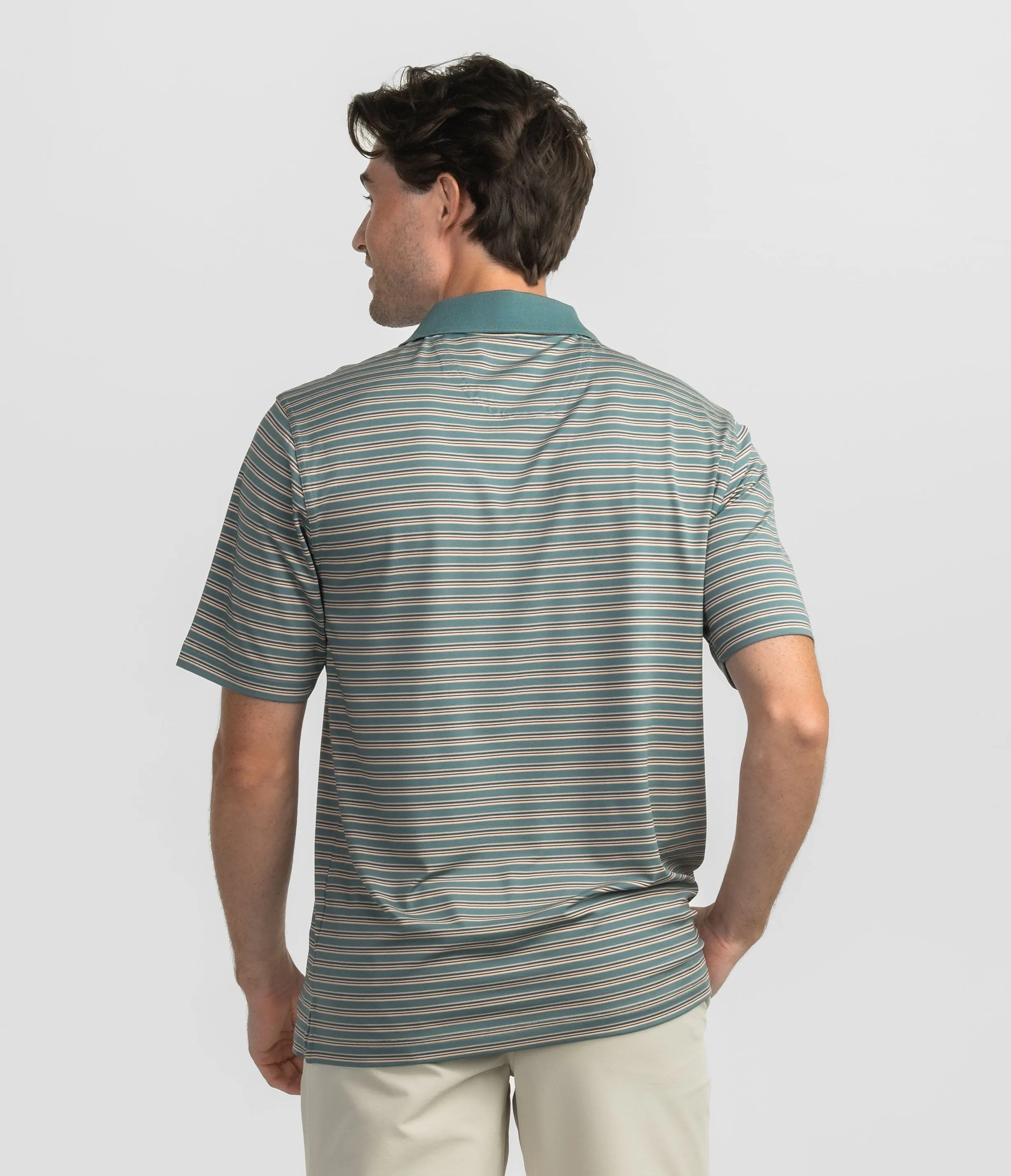 Somerset Stripe Polo - Blue Forest