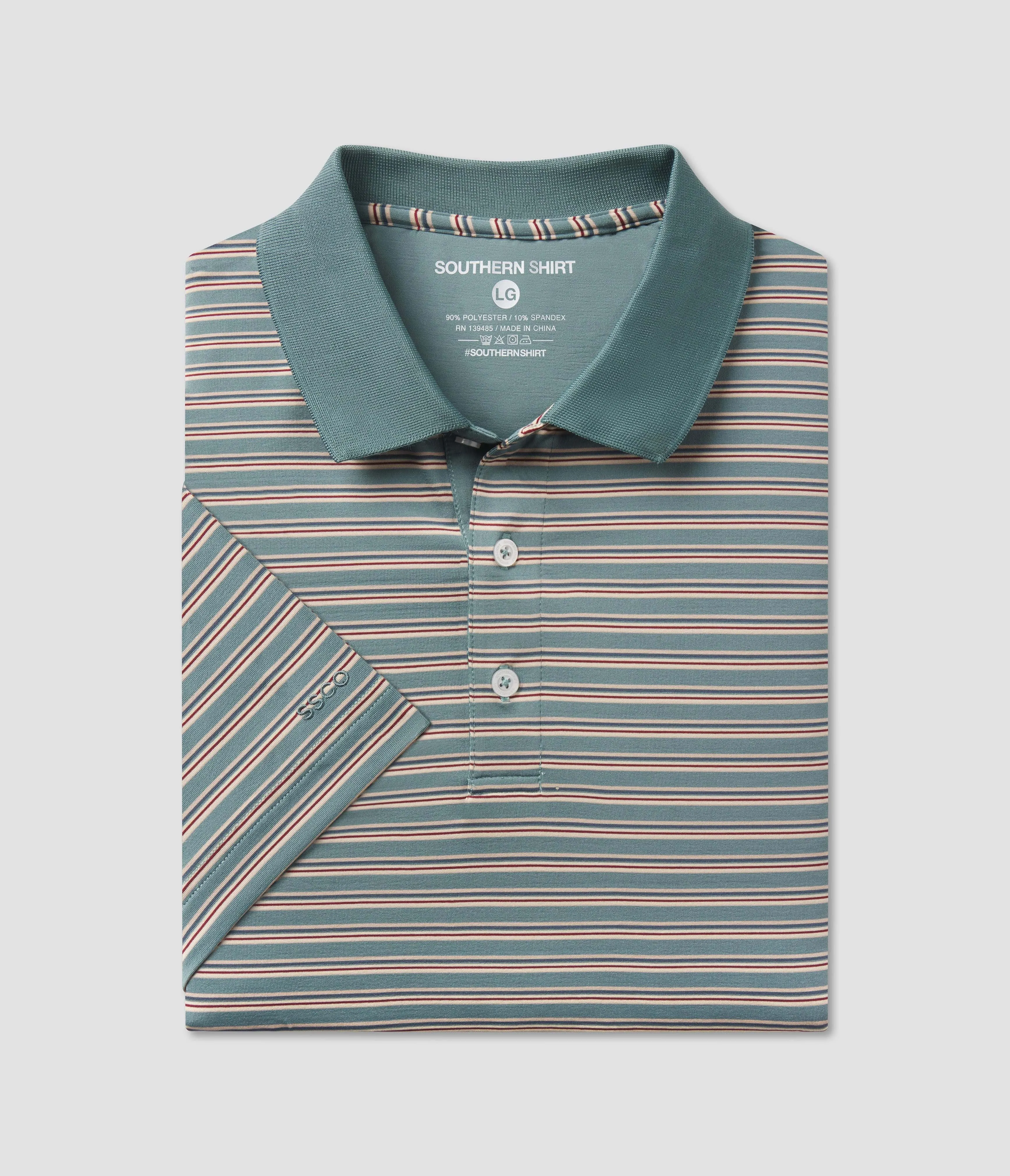 Somerset Stripe Polo - Blue Forest