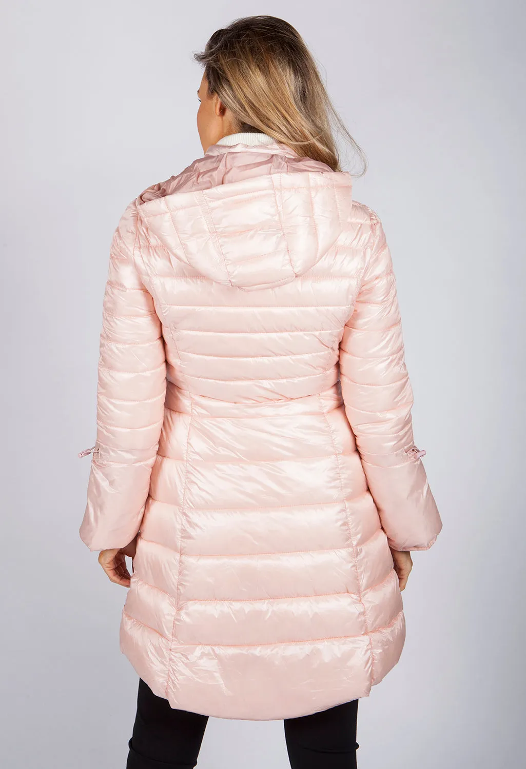 Stylish Pink Puffer Coat