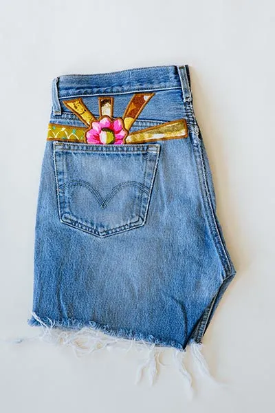 Sun Pocket Upcycled Levi's Shorts - #13