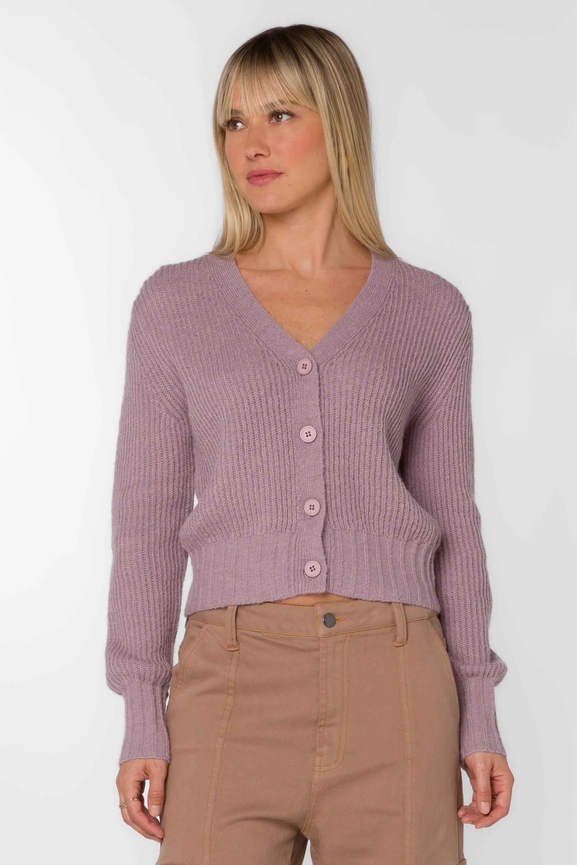 Sunshine Muted Mauve Cardigan