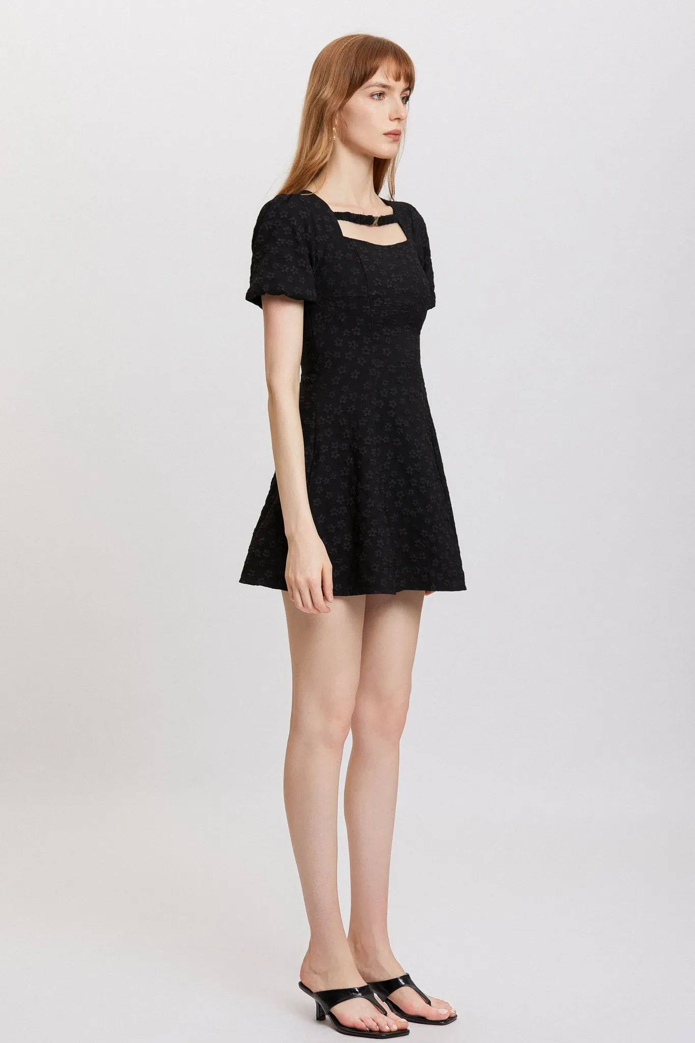 Sylphide | Rosalee Black Puff Mini Dress