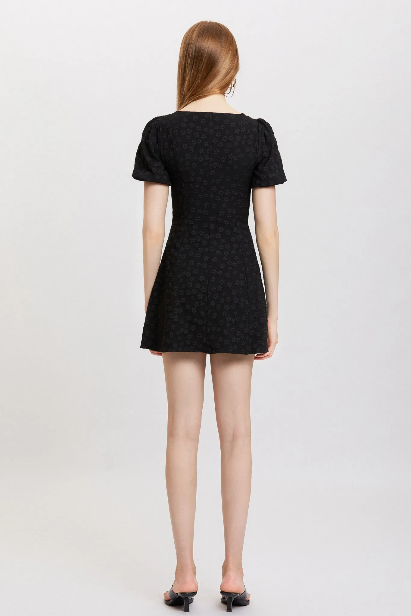 Sylphide | Rosalee Black Puff Mini Dress