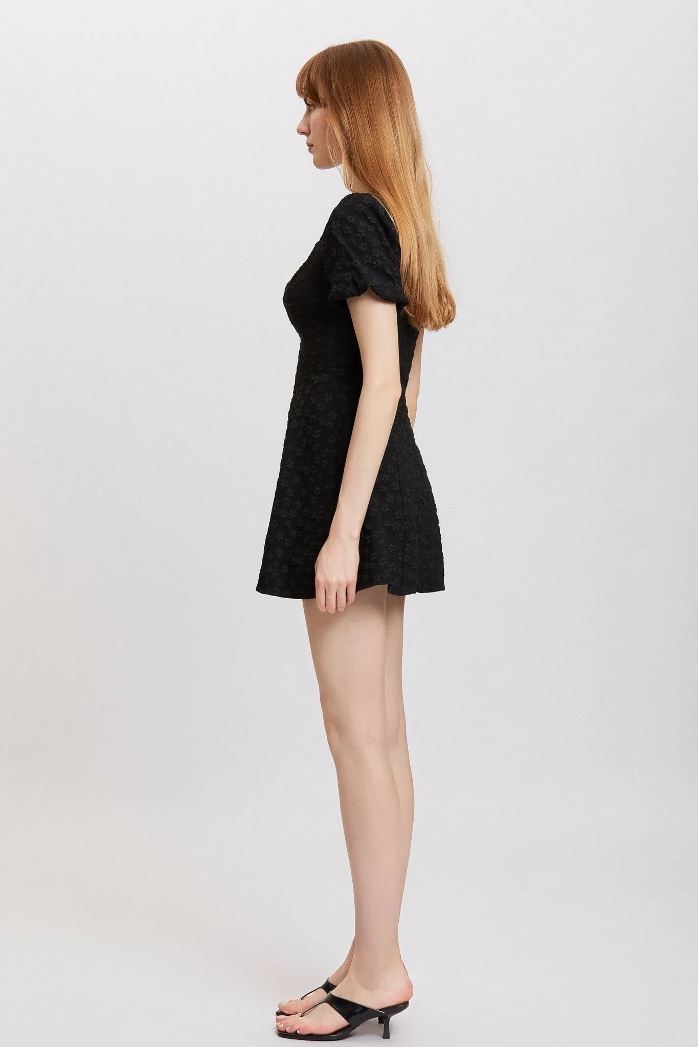 Sylphide | Rosalee Black Puff Mini Dress