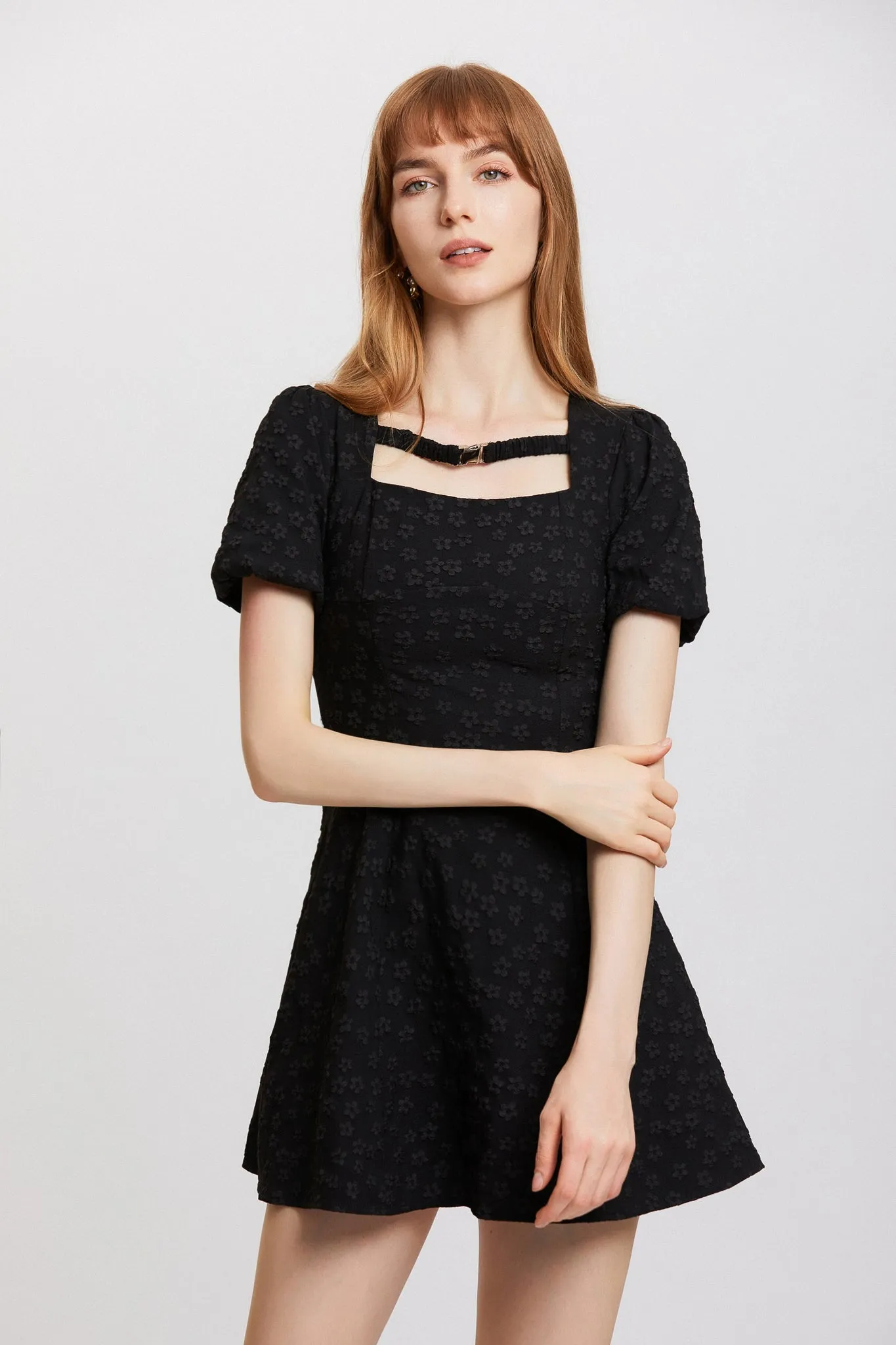 Sylphide | Rosalee Black Puff Mini Dress