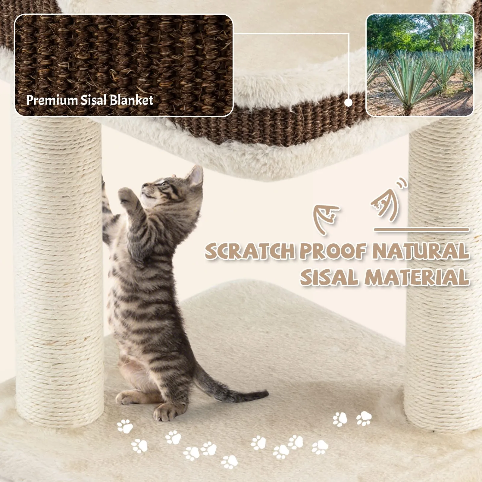 Tangkula Small Cat Tree for Indoor Cats, Modern Carpeted Cat Tower with Soft Plush Perch