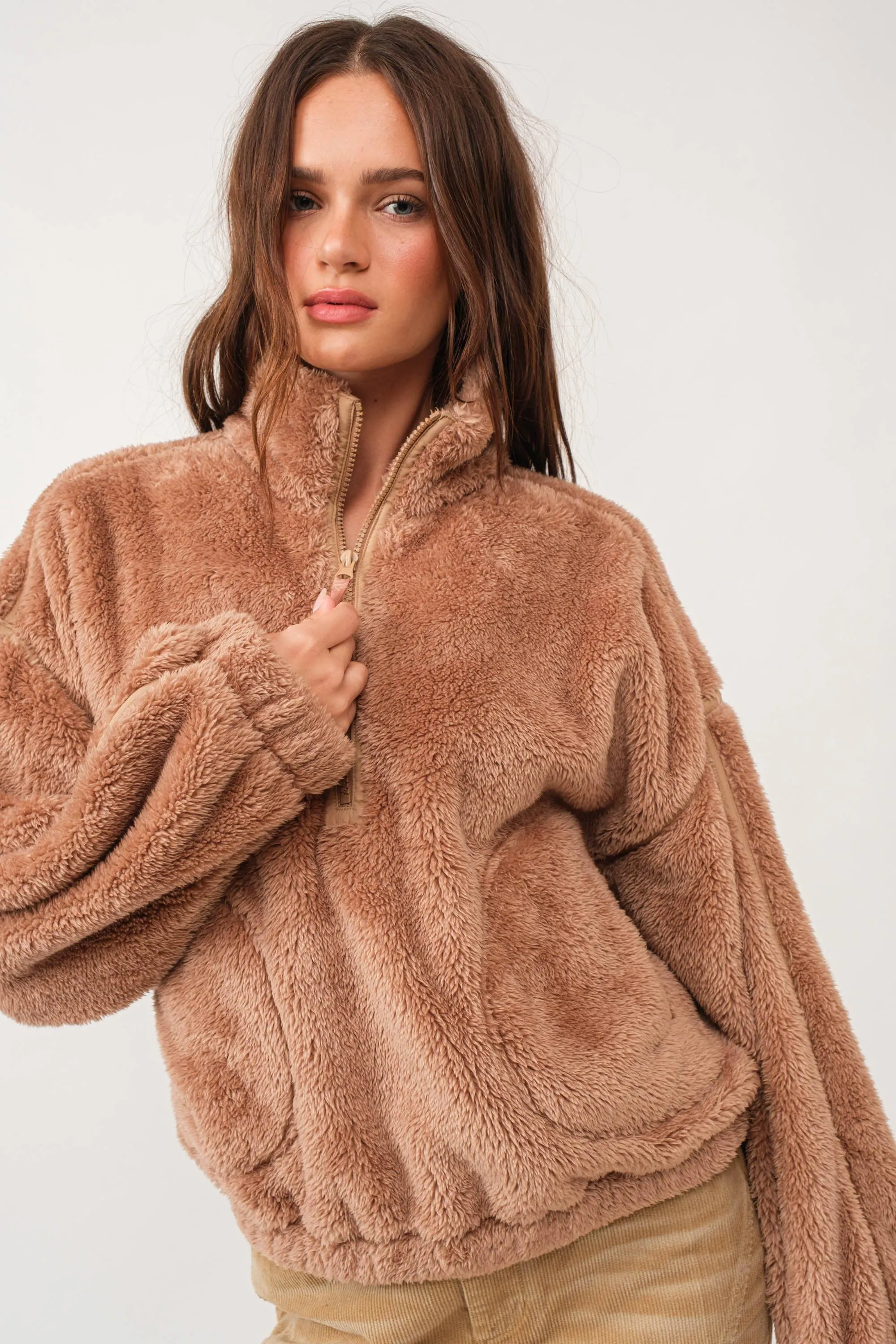 Taupe Teddy Bear Jacket