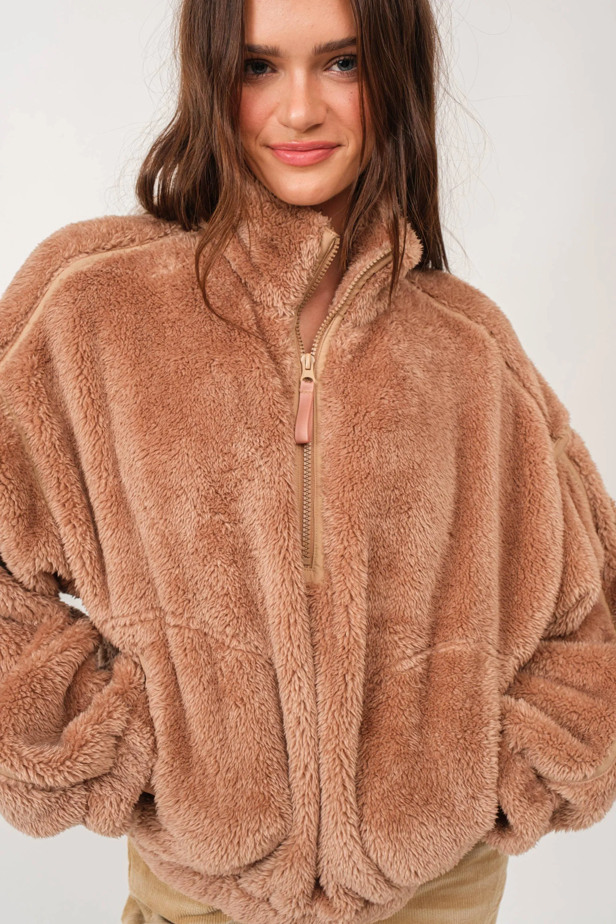 Taupe Teddy Bear Jacket