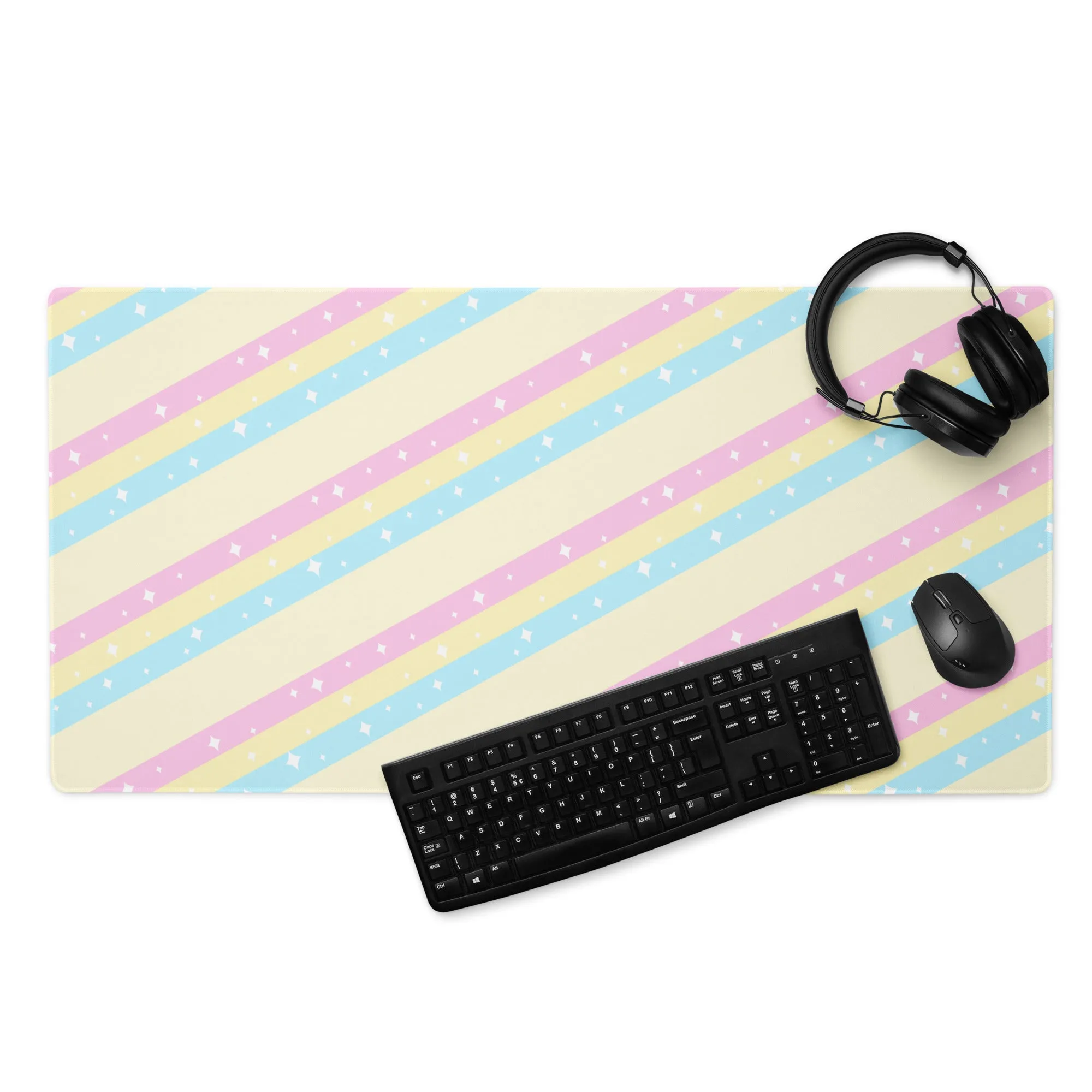 Teatime Fantasy Yellow Rainbow Gaming Mouse Pad