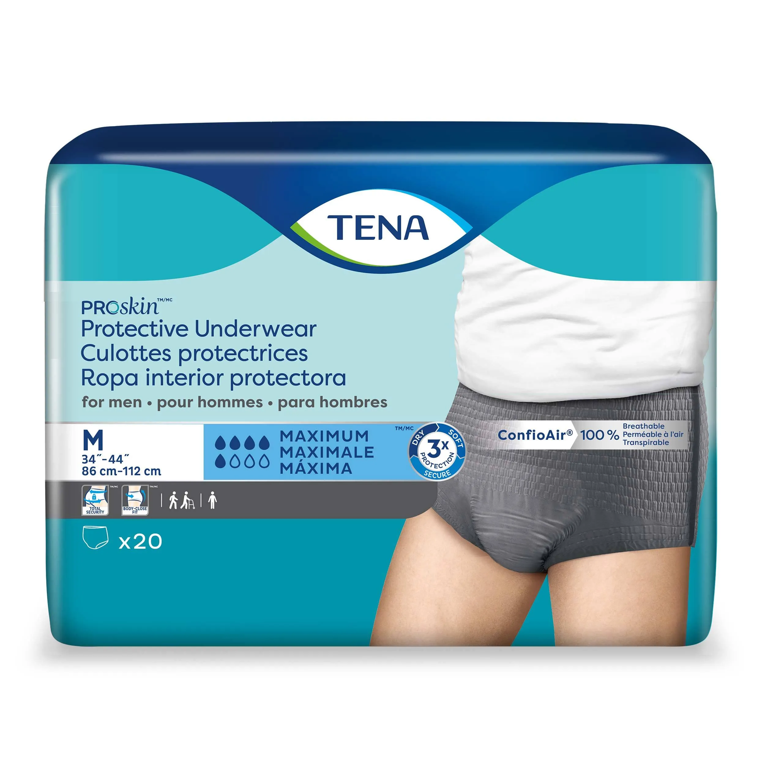 TENA Proskin Maximum Absorbency Underwear for Men