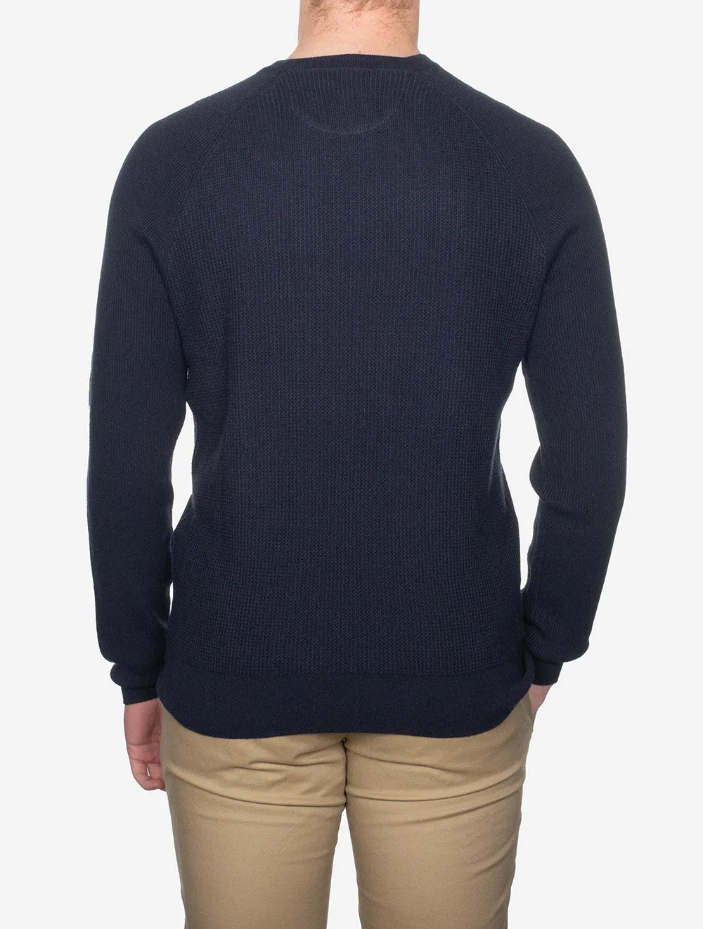 Textured Crewneck Jumper Cruise Navy