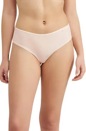 The Second Skin Stretch Mid Rise Waist Brief Blush Pink