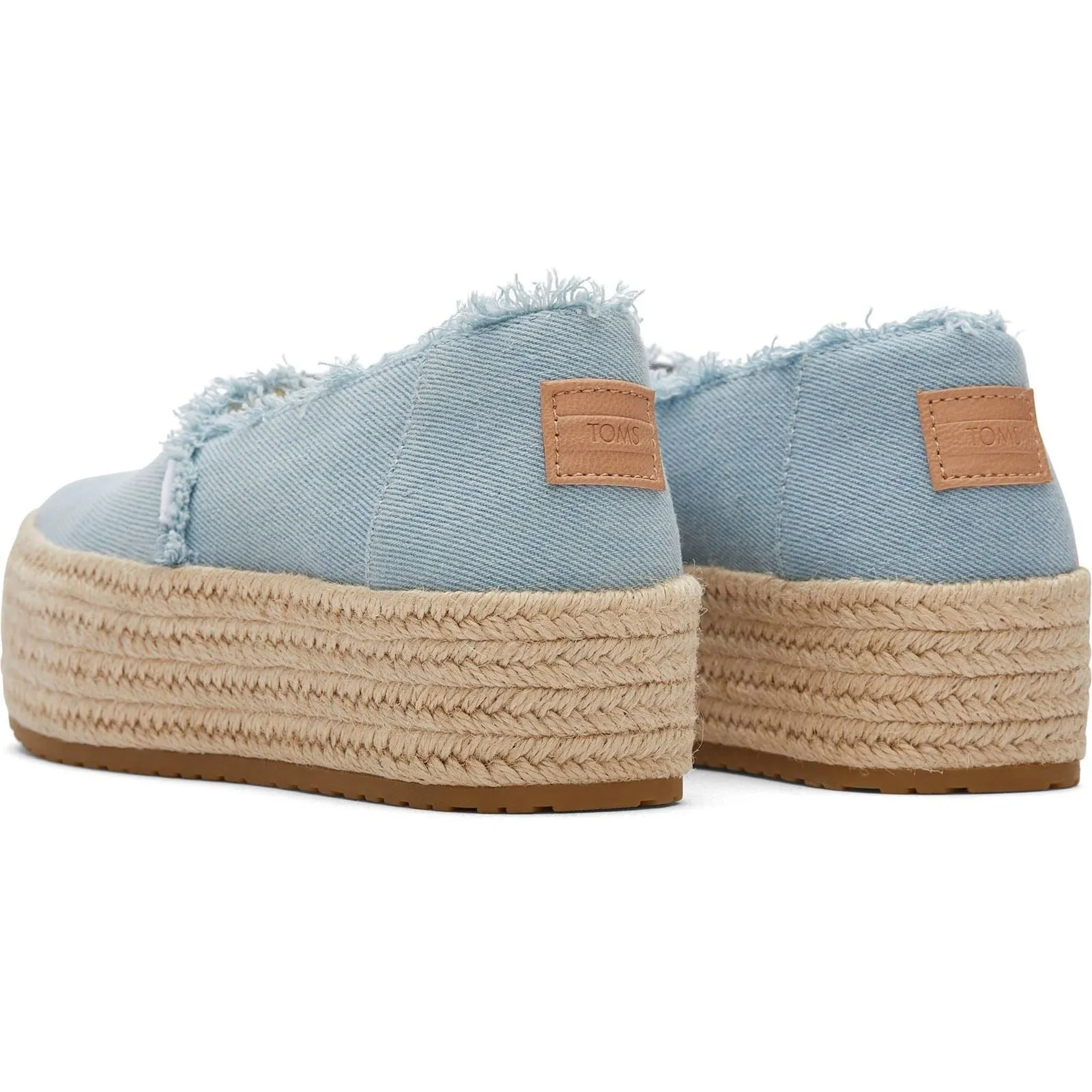 TOMS Valencia 100% Cotton Women's Pastel Blue Espadrilles