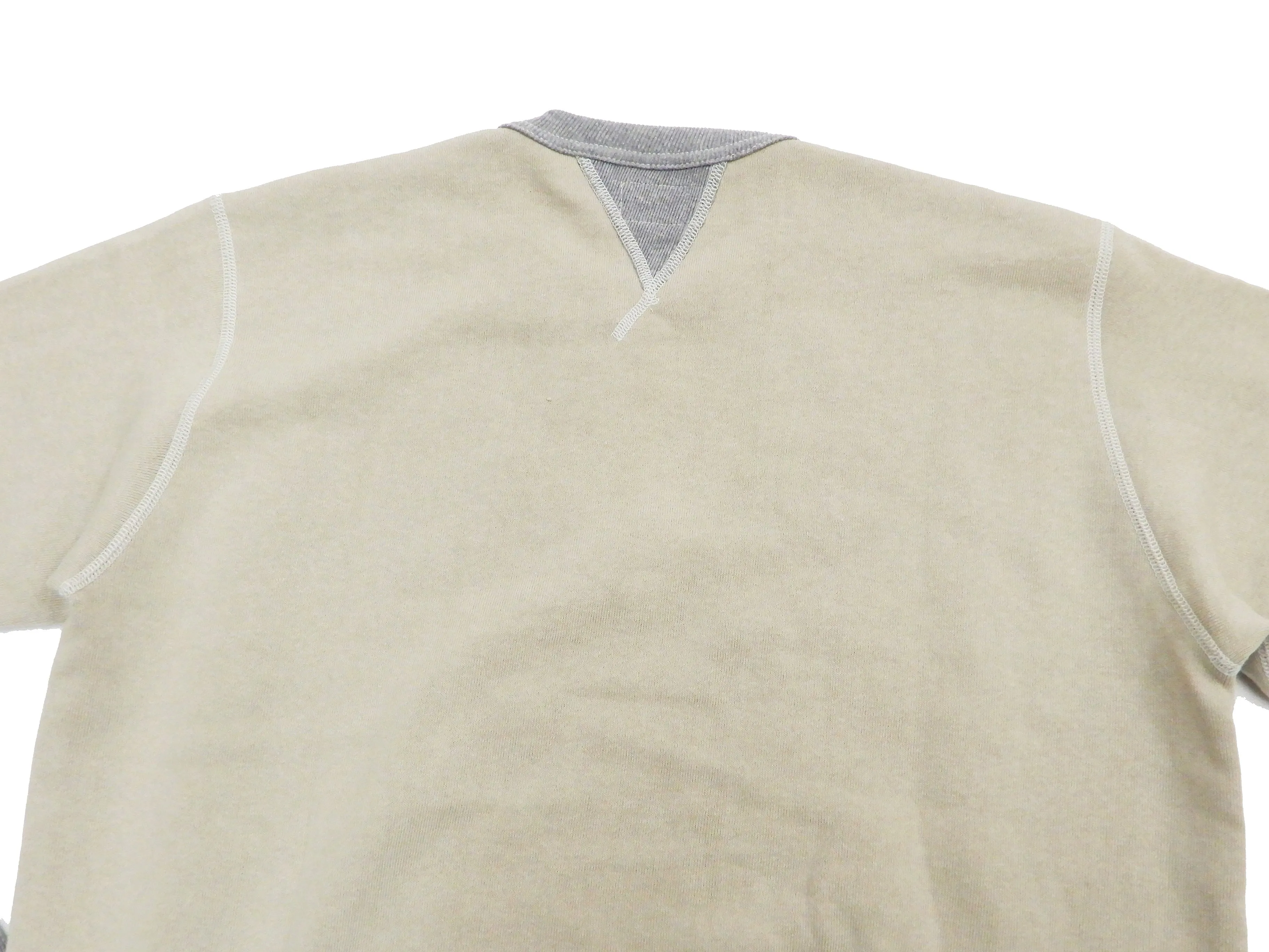 TOYS McCOY Sweatshirt Men's Casual Plain Sweat Shirt Loop-wheeled Vintage Style TMC2373 040 Sand-Beige/Heather-Gray