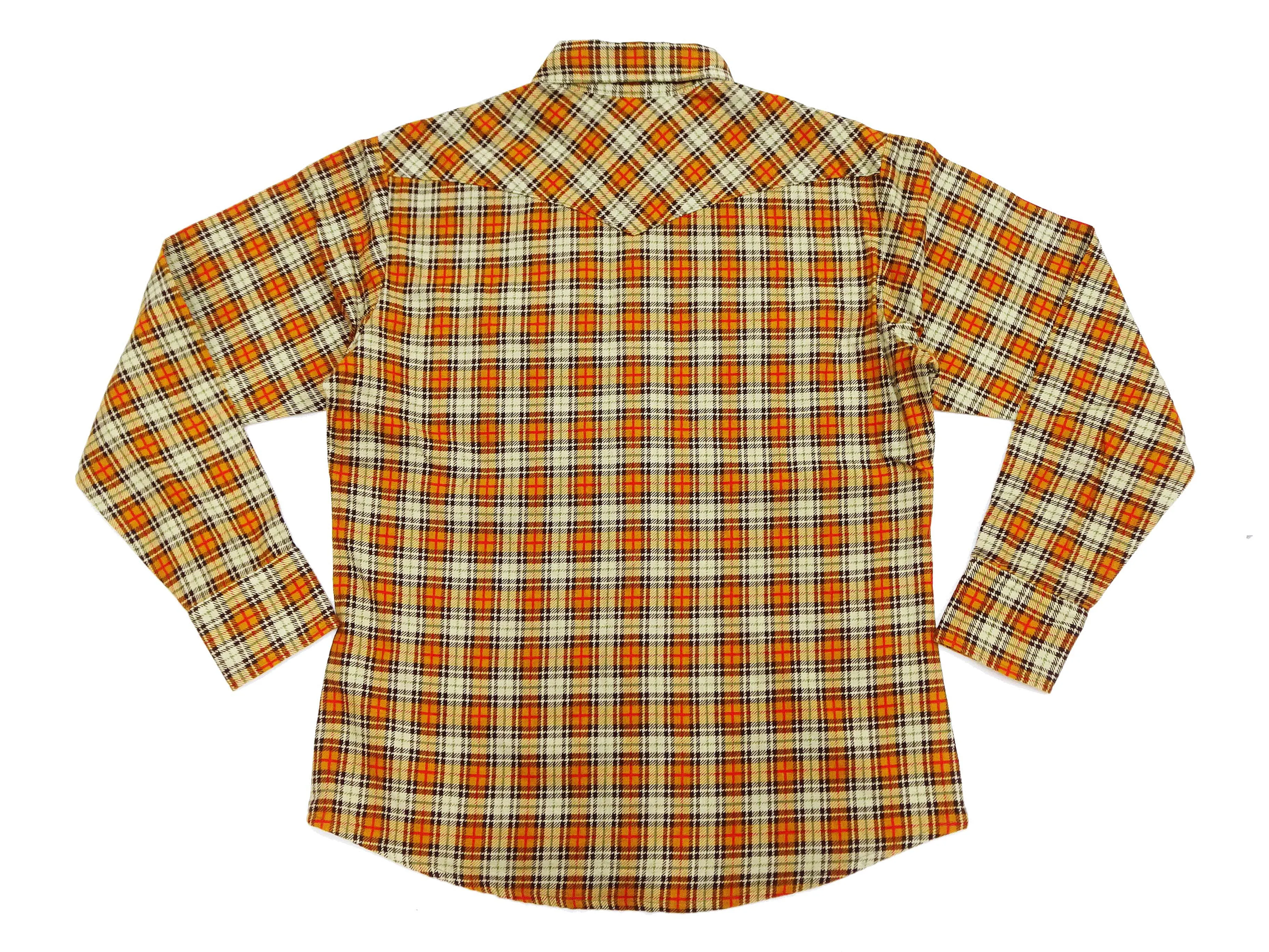 TOYS McCOY Taxi Driver Shirt Men's Long Sleeve Plaid Western Snap Shirt TMS2404 Yellow