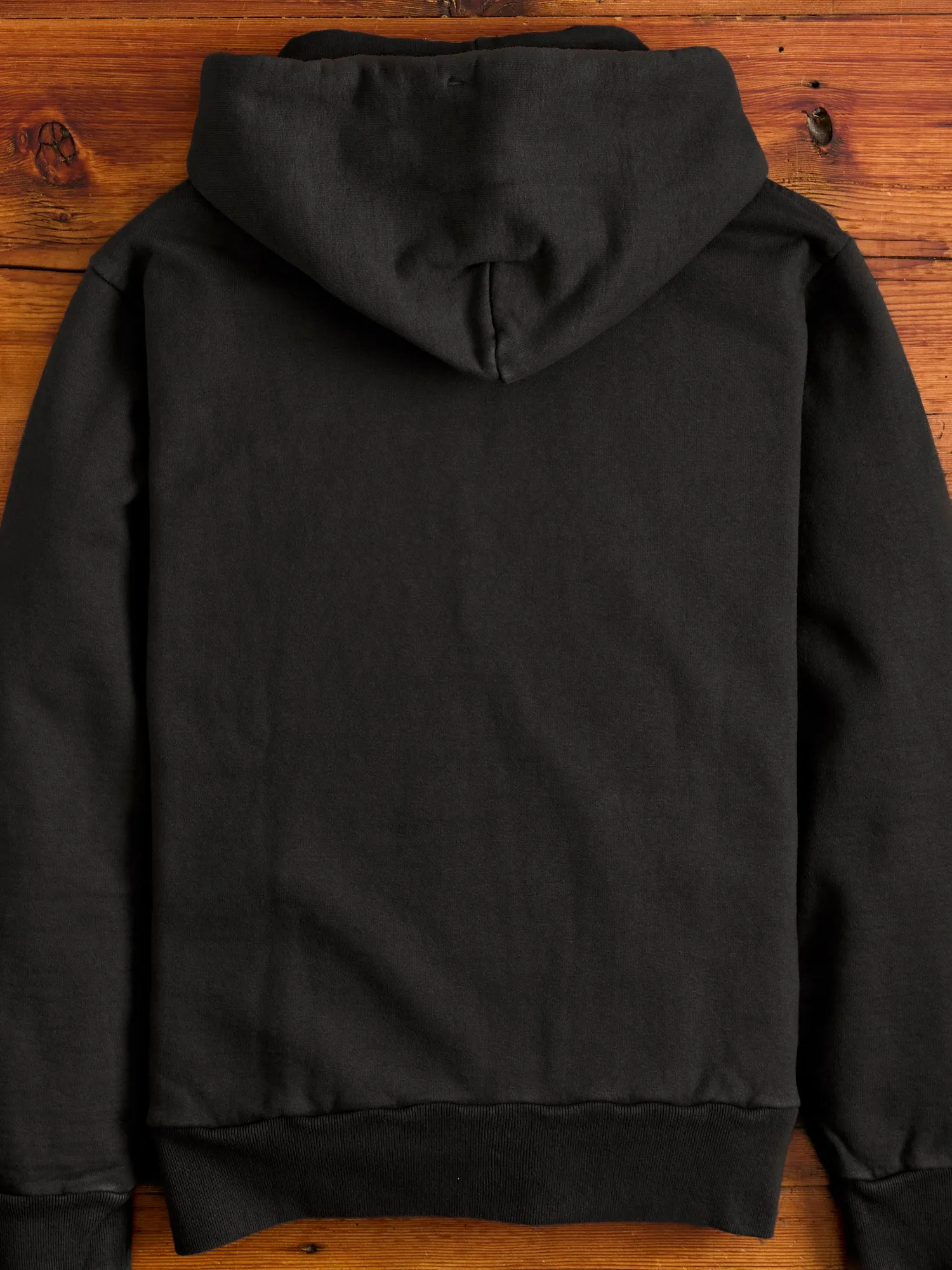 Tube Knit Zip Hoodie in Black