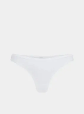 Ume Recycled-Lace Mid-Rise Briefs - Glacier White