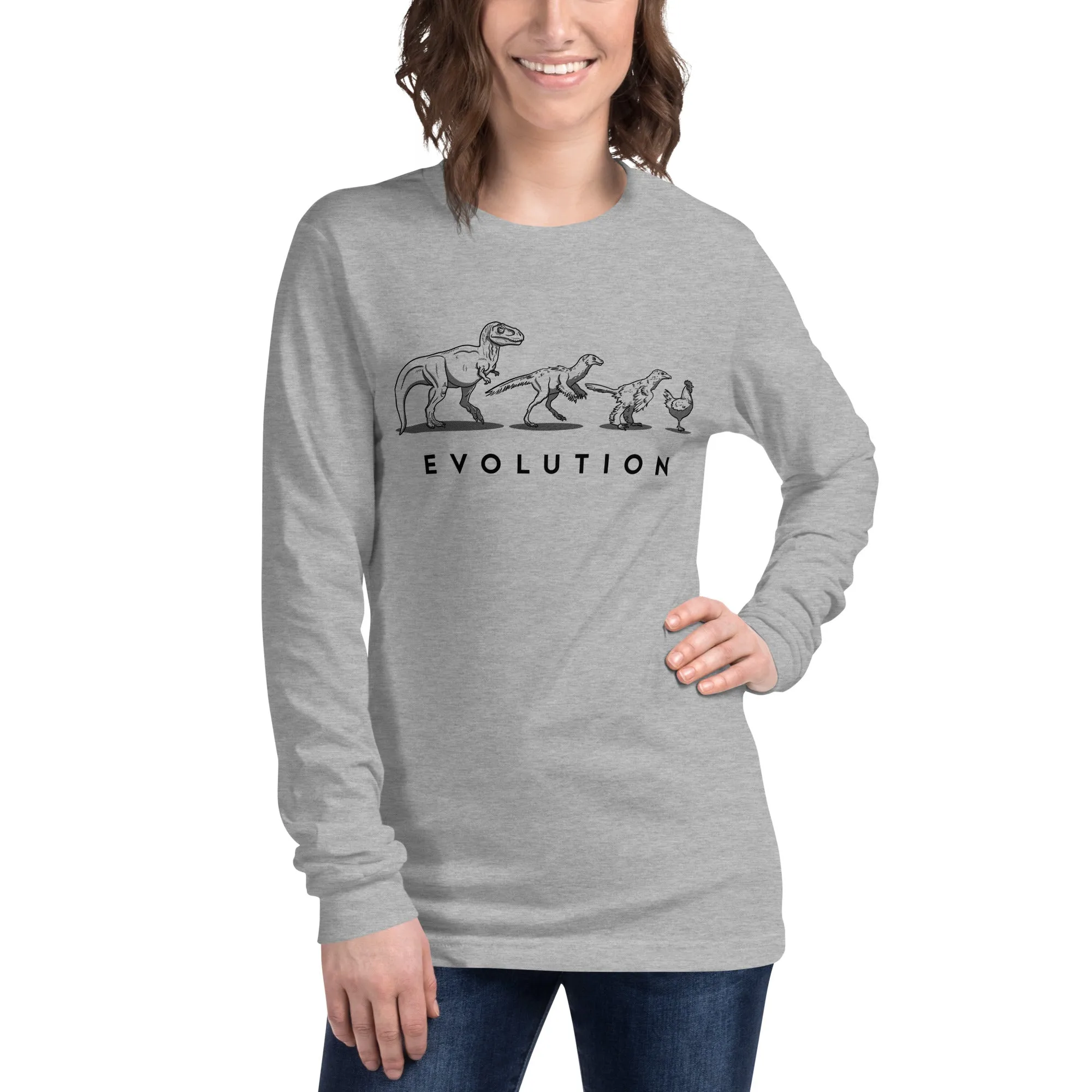 Unisex Evolution of the Dinosaur Long Sleeve T-Shirt