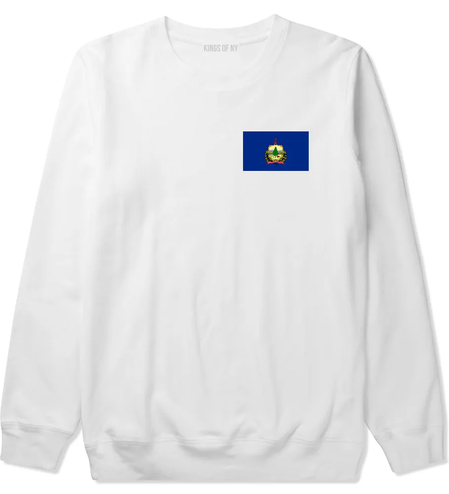 Vermont State Flag VT Chest Mens Crewneck Sweatshirt