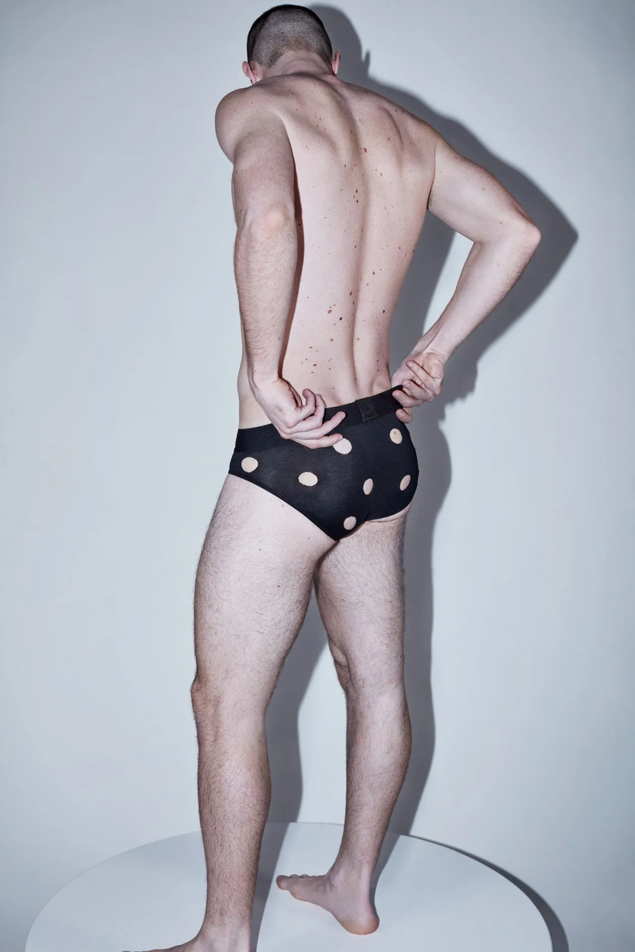 WE ARE SPASTOR BLACK BRIEF W/ HOLES