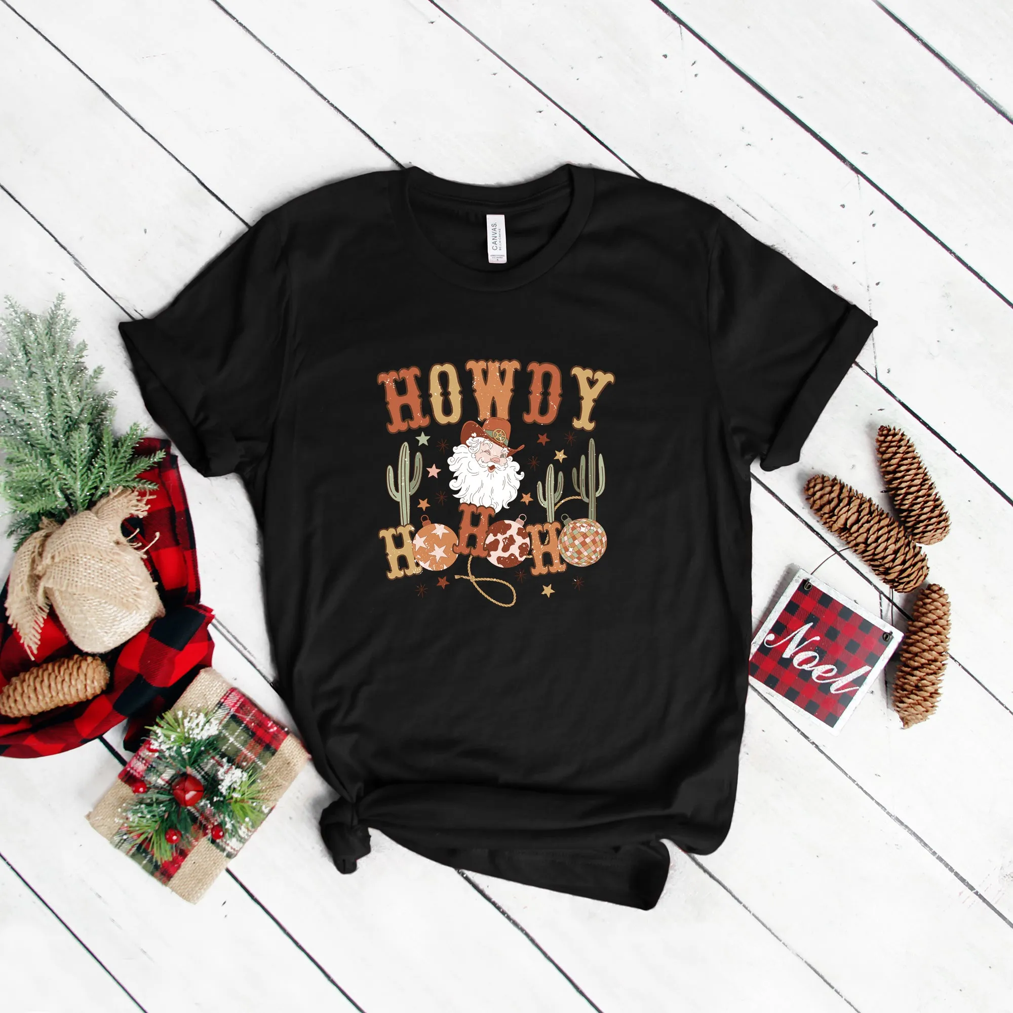 Western Santa Ho Ho Ho | Short Sleeve Crew Neck