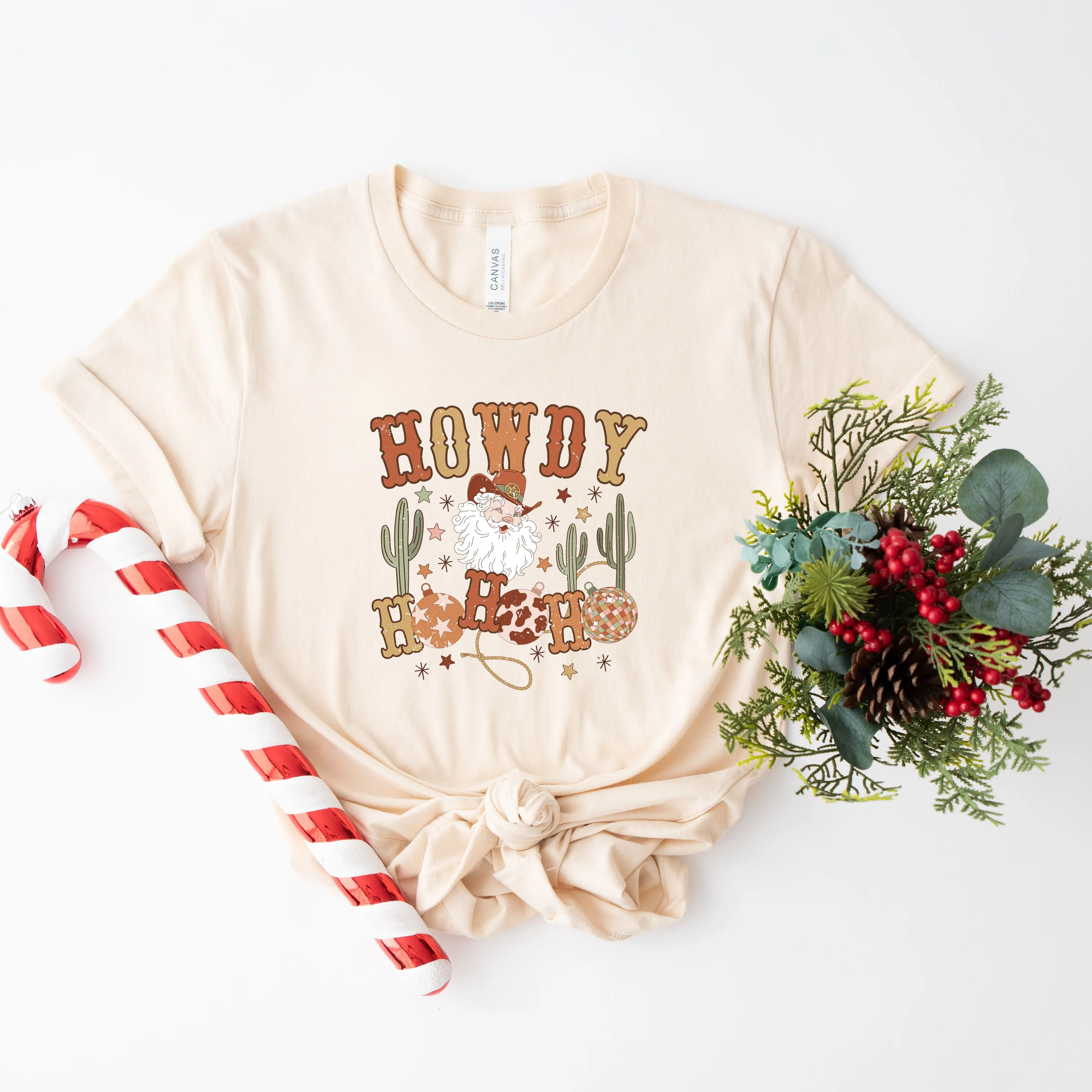 Western Santa Ho Ho Ho | Short Sleeve Crew Neck