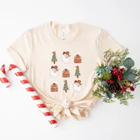 Western Santa Snowglobe | Short Sleeve Crew Neck