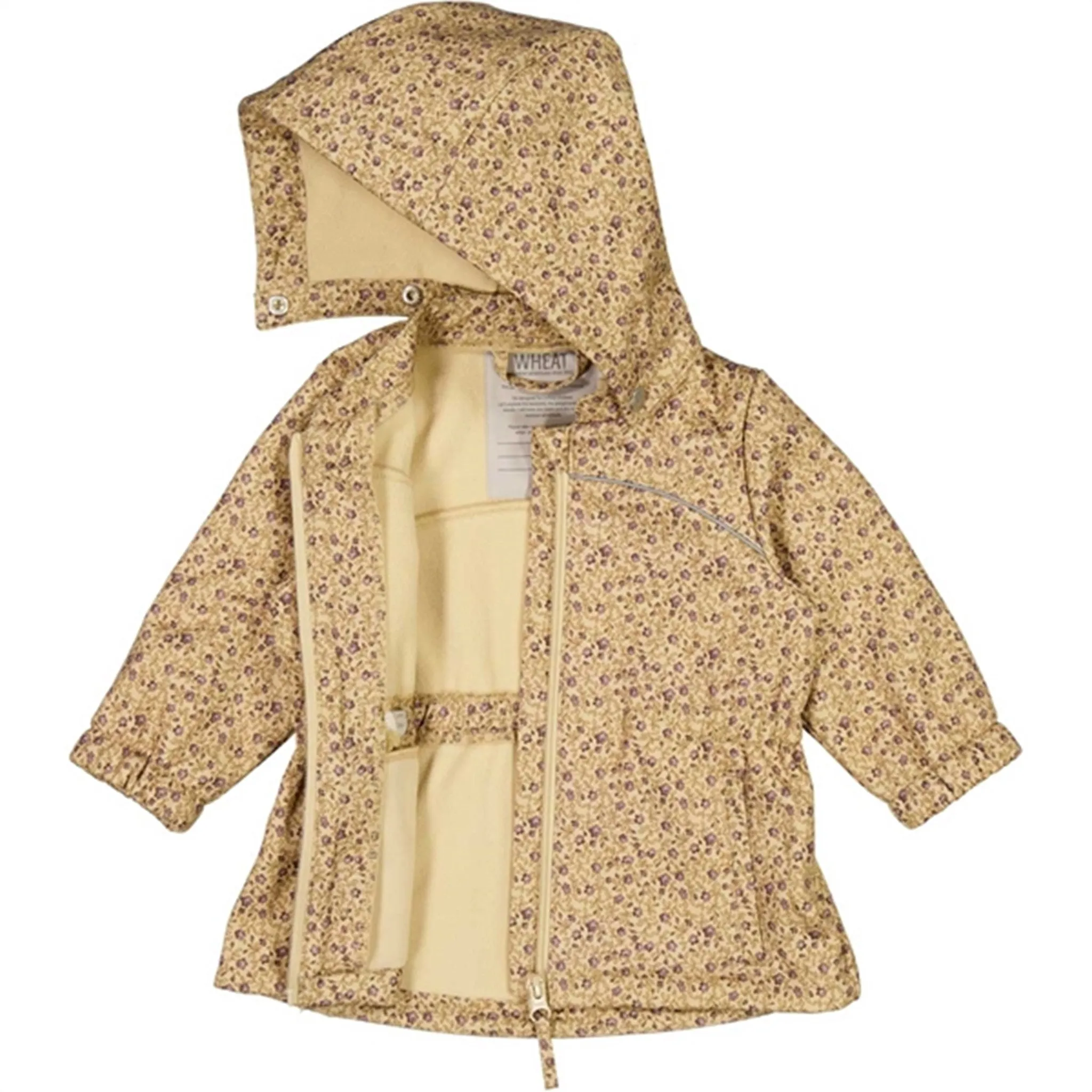 Wheat Softshell Lilac Flowers Jacket Elois