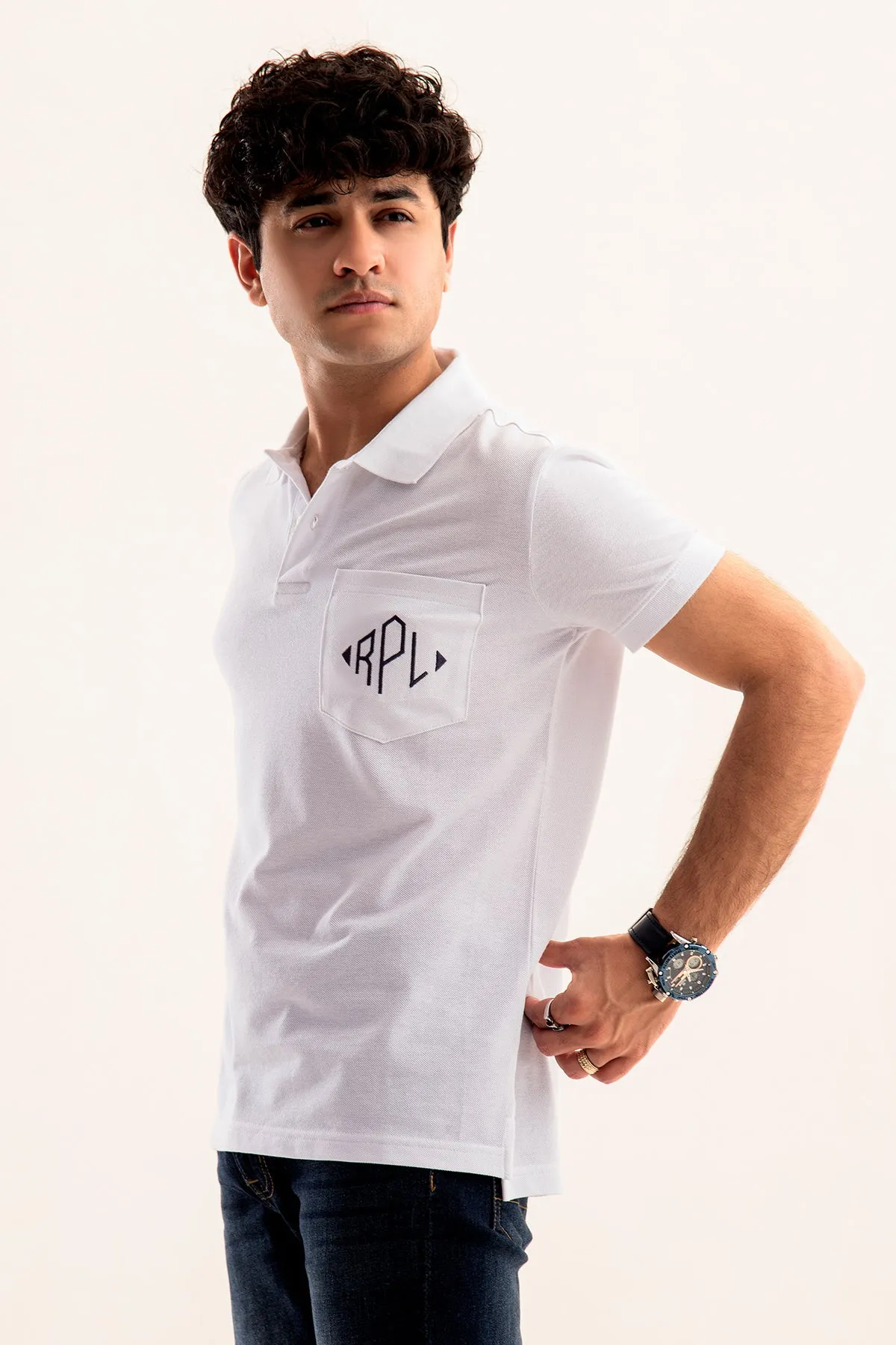 White Basic Polo