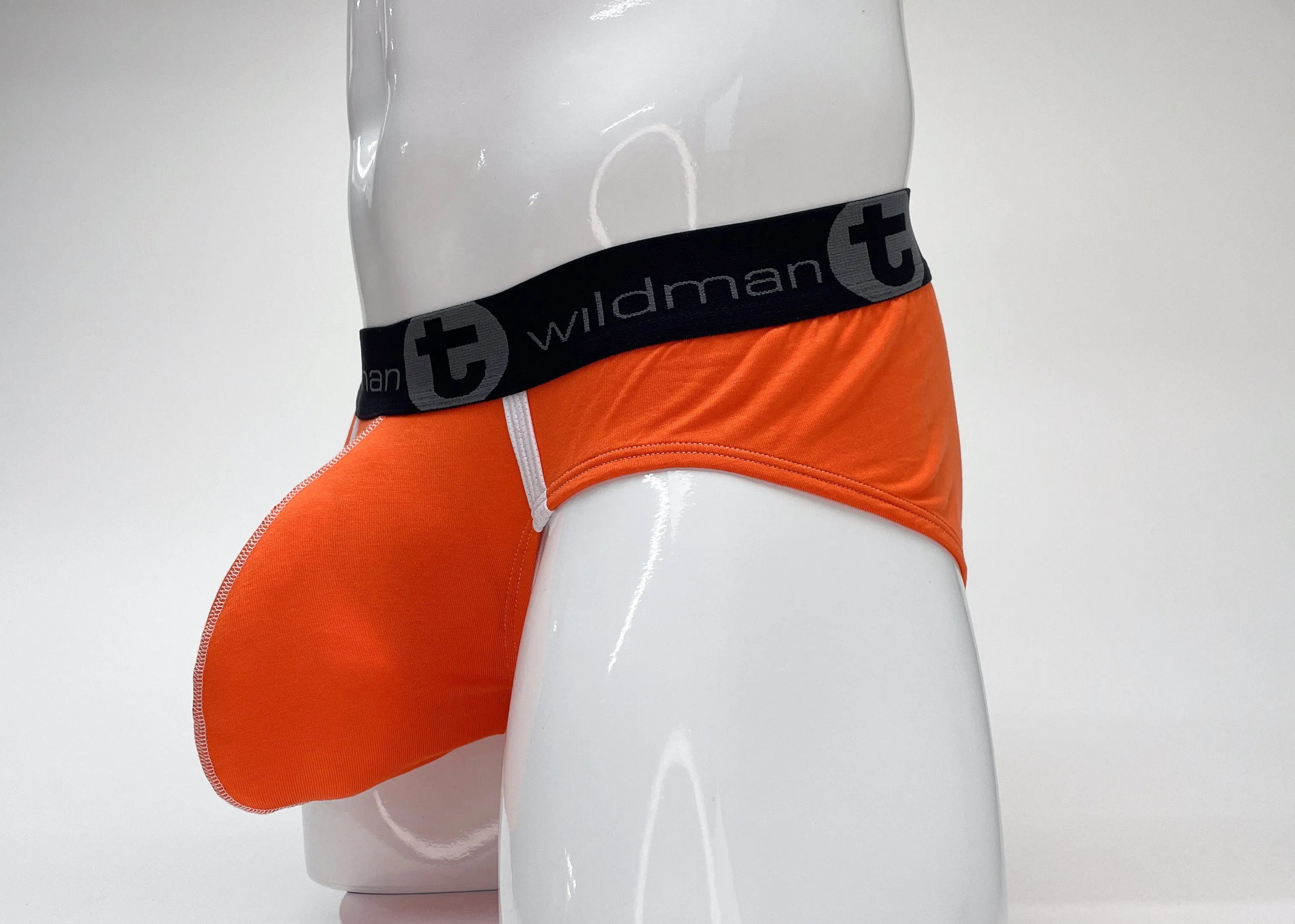 WildmanT Modal Big Boy Pouch Brief Orange