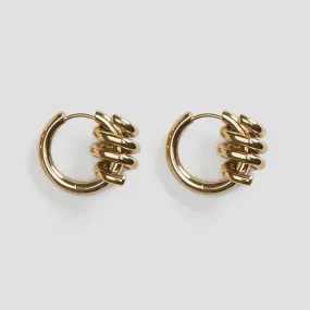 Wire 18k Gold Plated Hoop Earrings