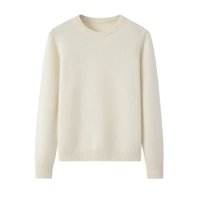 women's cashmere crew neck thicker sweaters