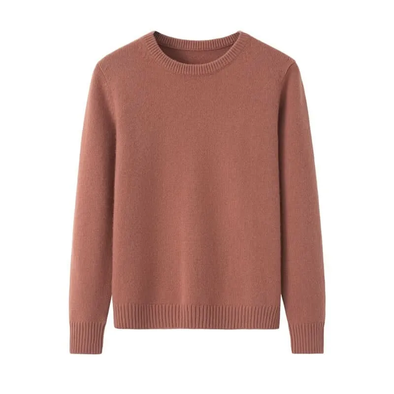 women's cashmere crew neck thicker sweaters