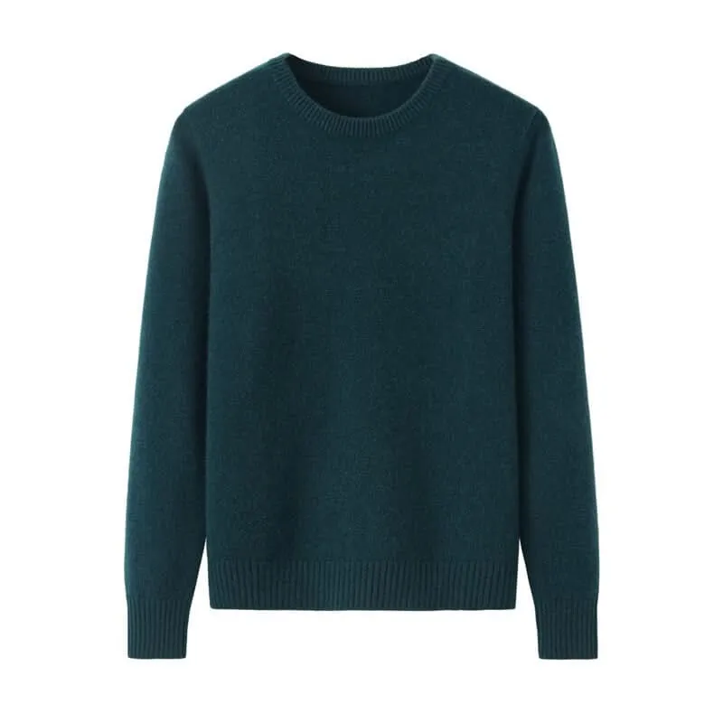 women's cashmere crew neck thicker sweaters