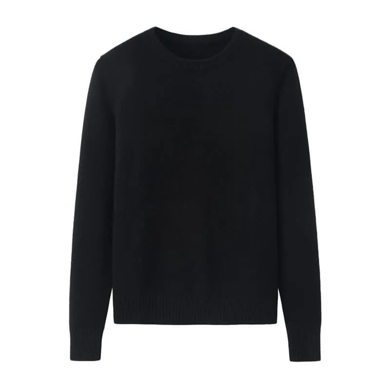 women's cashmere crew neck thicker sweaters