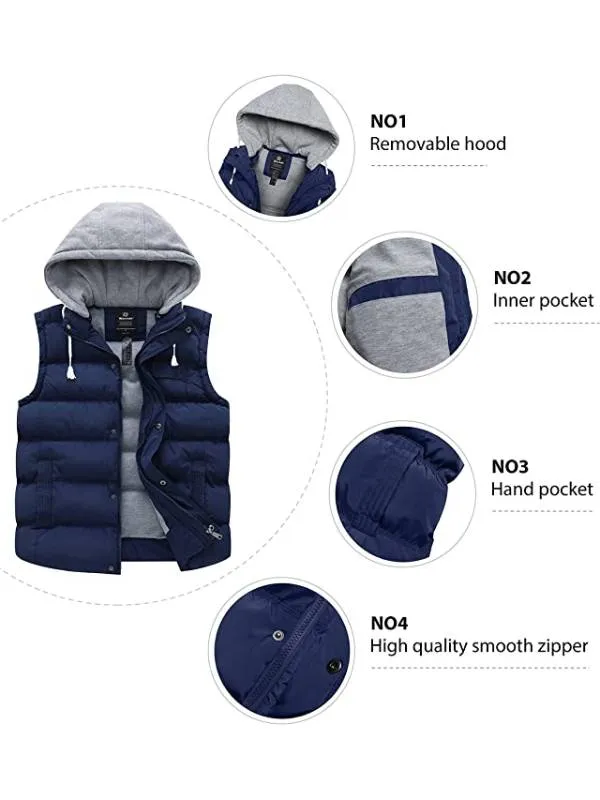 Women's Quilted Puffer Vest with Hood