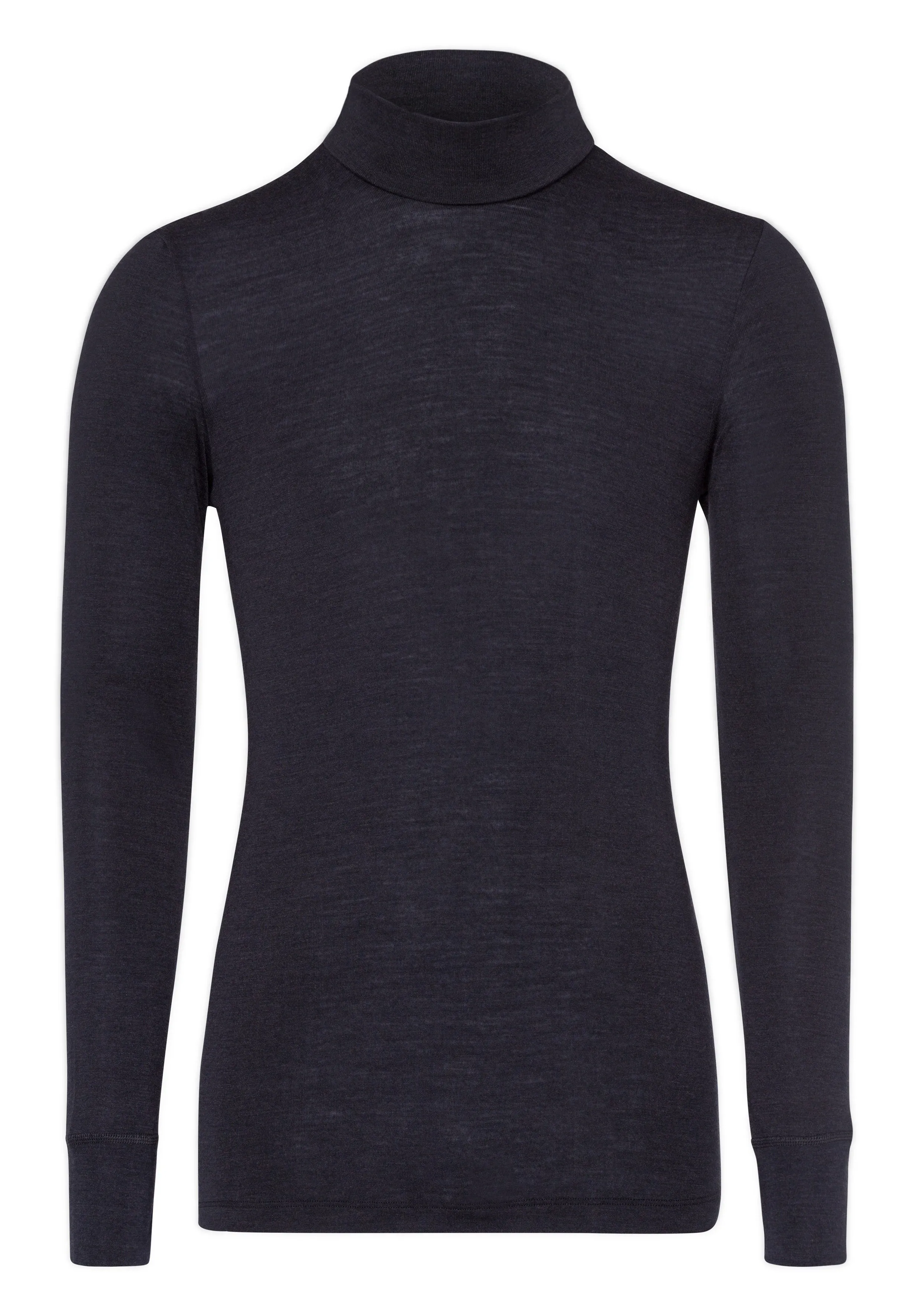 Woolen Silk M Wool and Silk Turtleneck | Anthrazit 73403-176