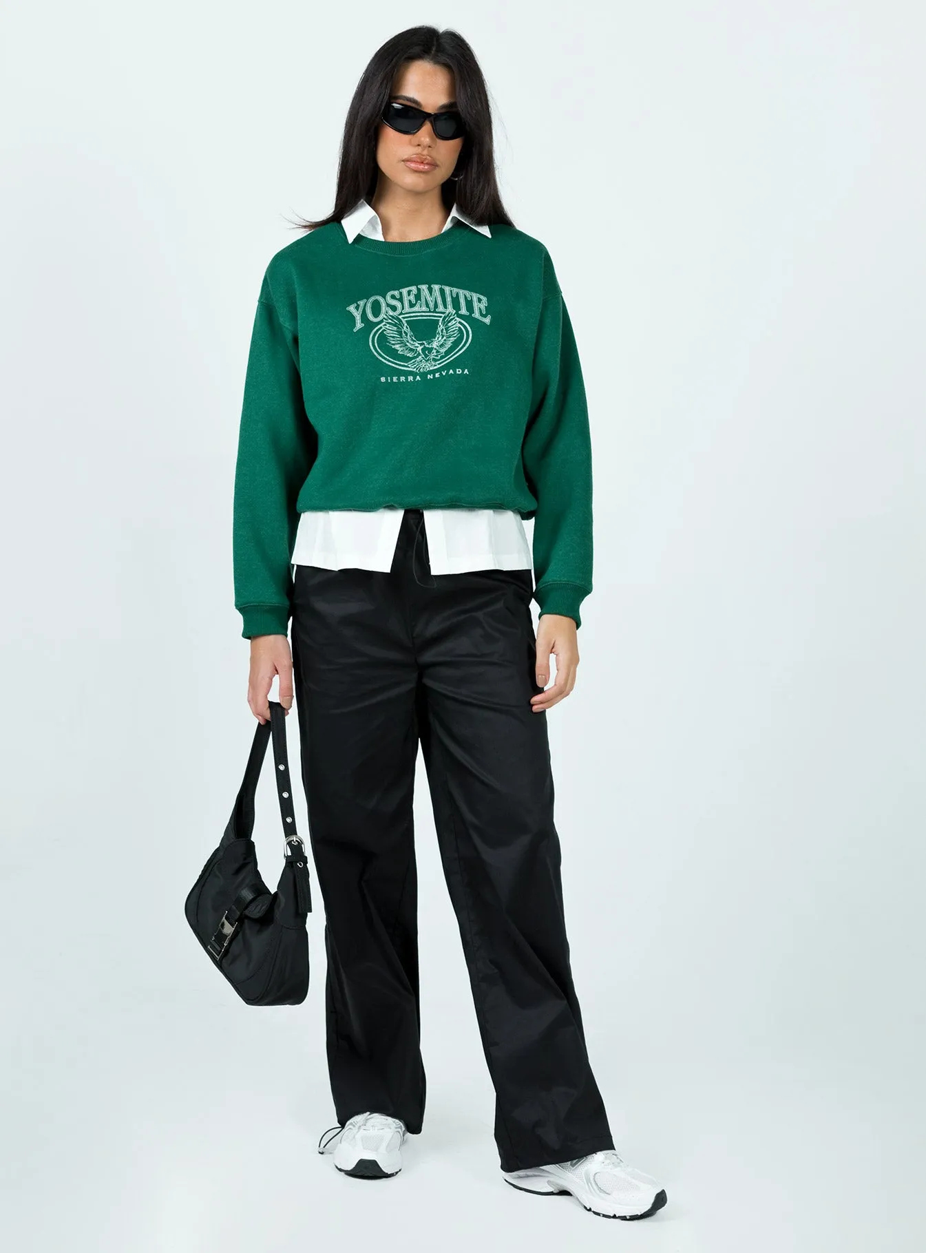 Yosemite Oversized Crewneck Sweatshirt Green