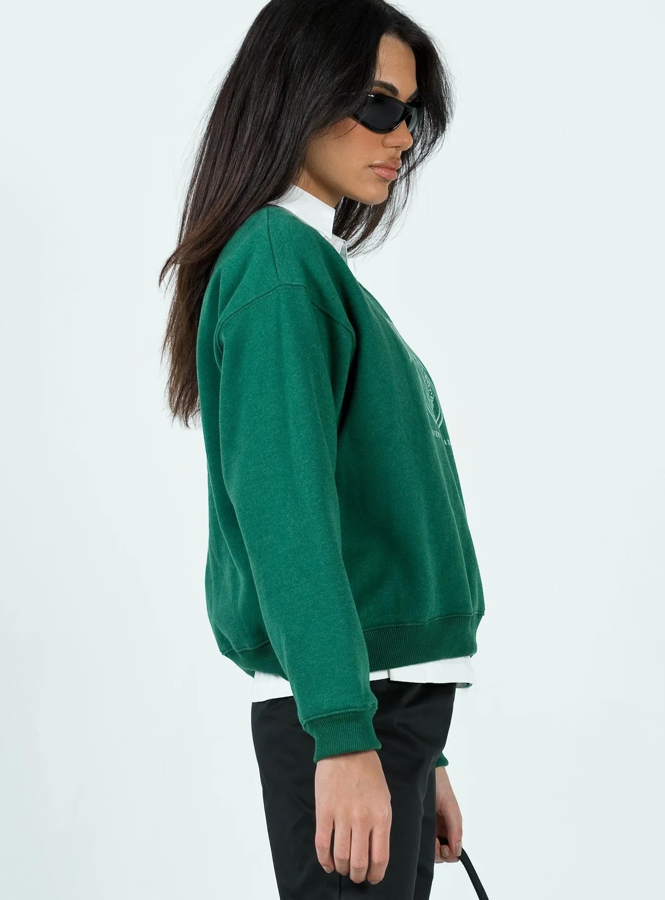 Yosemite Oversized Crewneck Sweatshirt Green