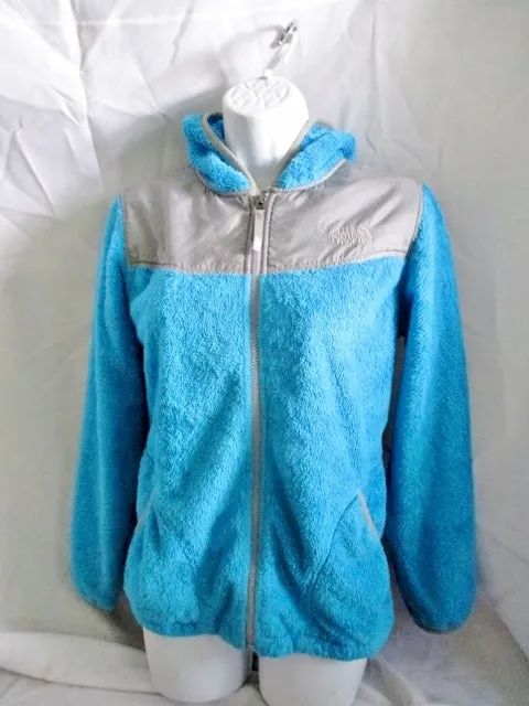 Youth Girls THE NORTH FACE Fleece JACKET Coat BLUE XL 16-18 Hoodie FULL ZIP