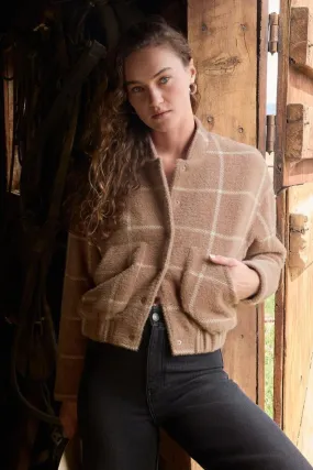 Z Supply : Lex Plaid Bomber Jacket Heather Taupe