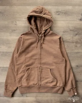 Zip Hoodie Sweatshirt - Brown